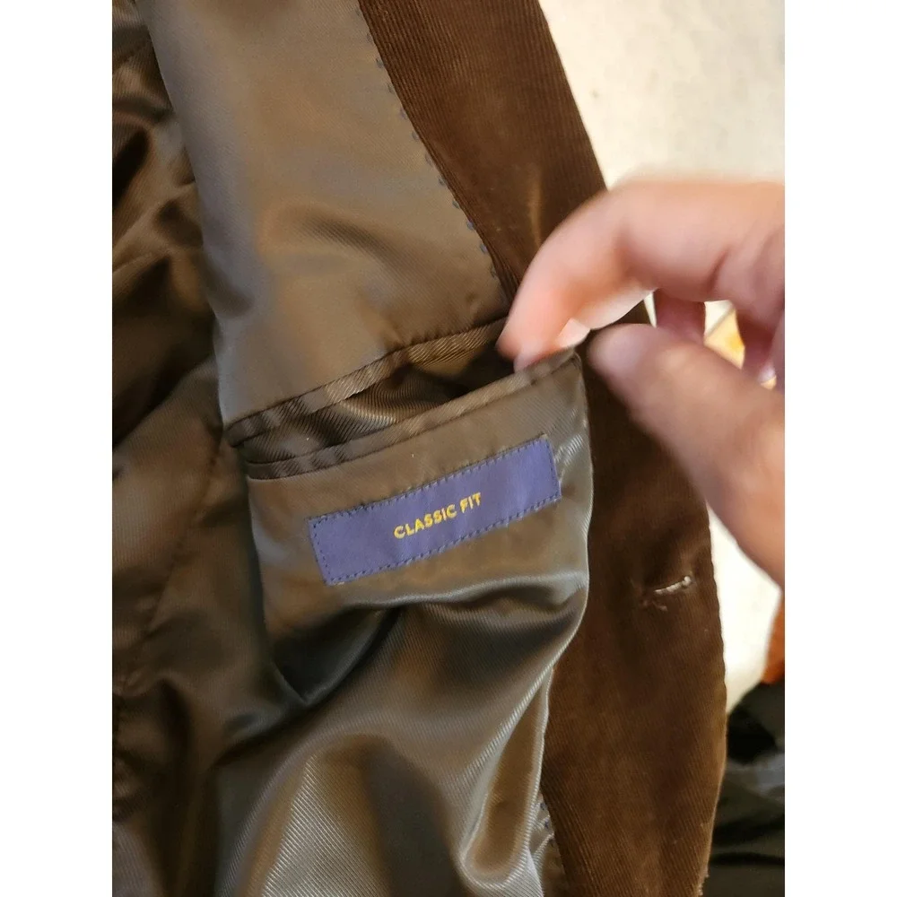 Stafford Sport Coat Mens 44 Regular Brown Corduroy Signature Classic Fit Blazer‎